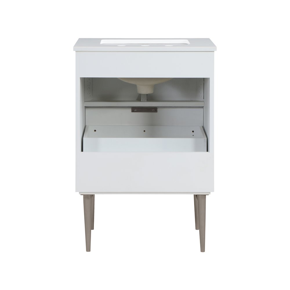 Modernist White Bathroom Vanity