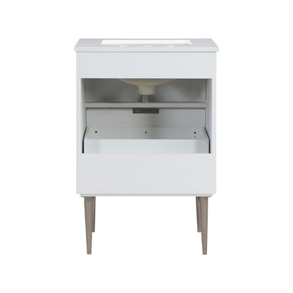 Modernist White Bathroom Vanity