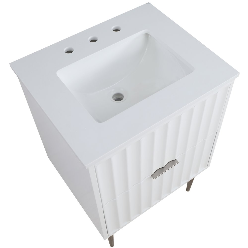 Modernist White Bathroom Vanity