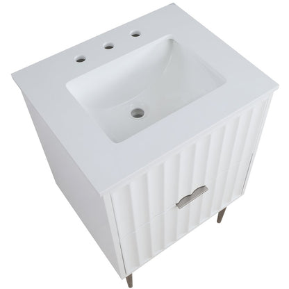 Modernist White Bathroom Vanity