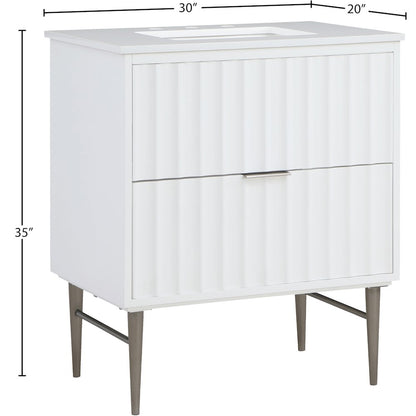 Modernist White Bathroom Vanity