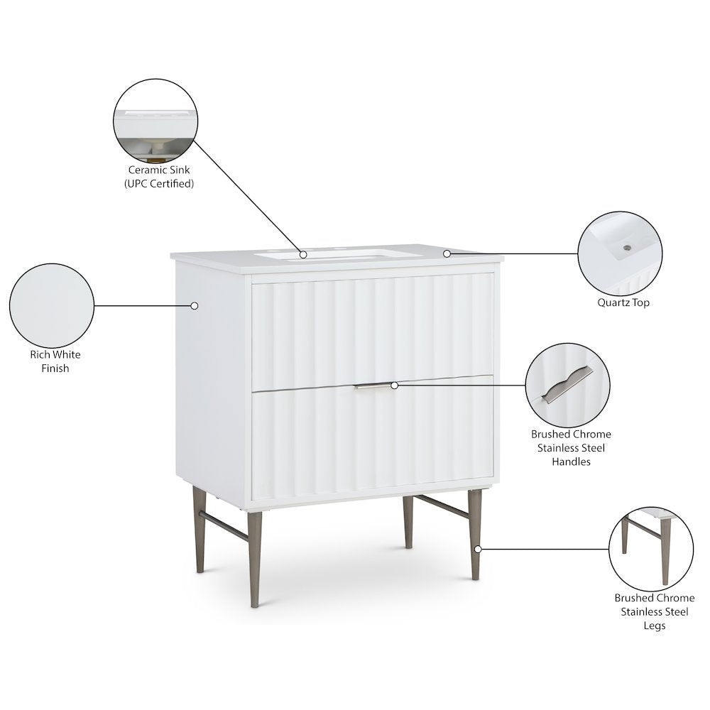 Modernist White Bathroom Vanity