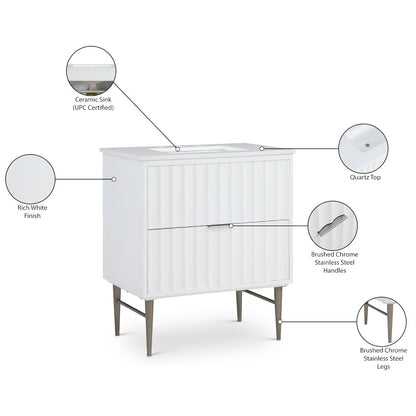 Modernist White Bathroom Vanity