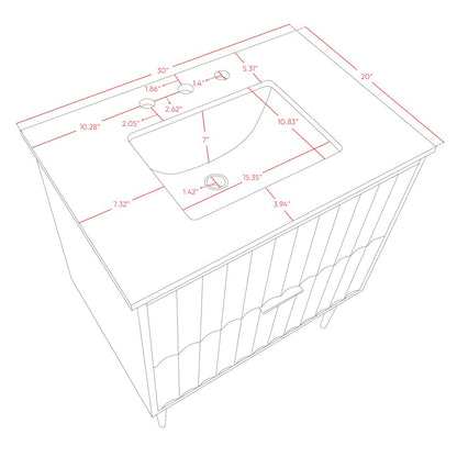 Modernist White Bathroom Vanity