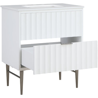 Modernist White Bathroom Vanity