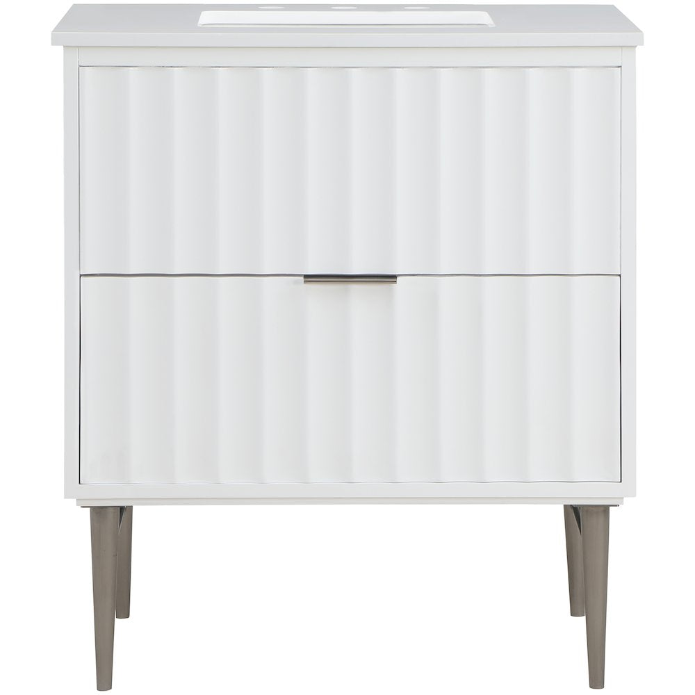 Modernist White Bathroom Vanity