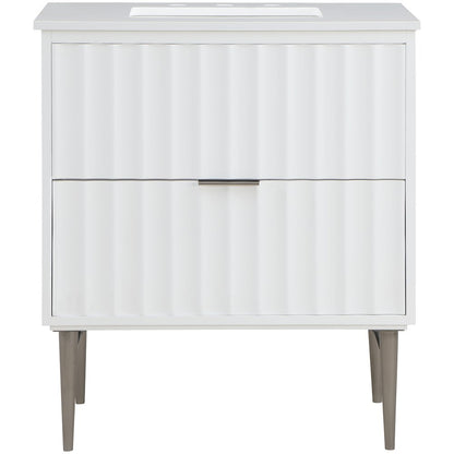 Modernist White Bathroom Vanity