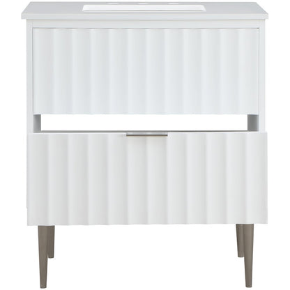 Modernist White Bathroom Vanity