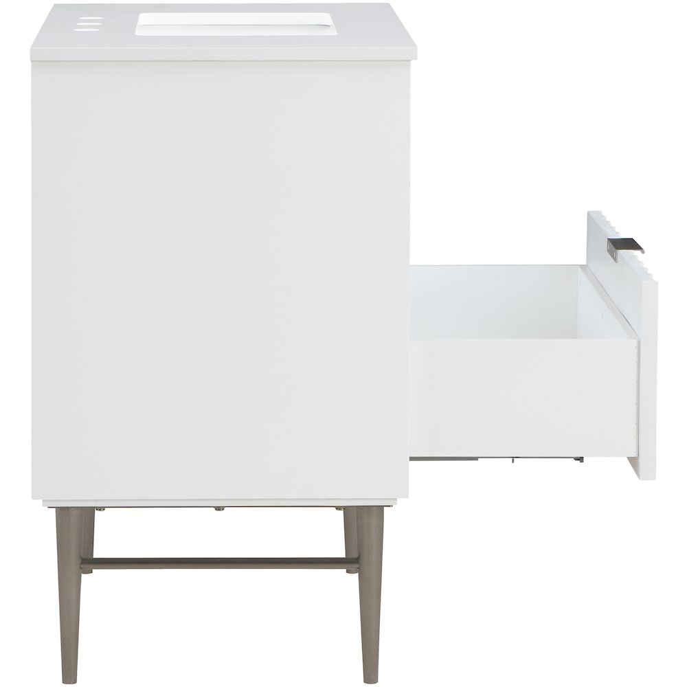 Modernist White Bathroom Vanity