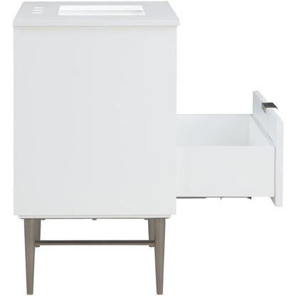 Modernist White Bathroom Vanity