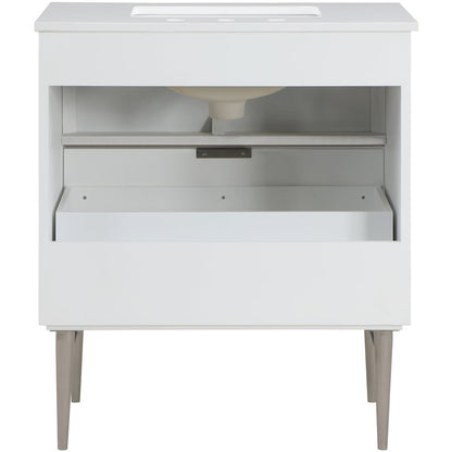 Modernist White Bathroom Vanity