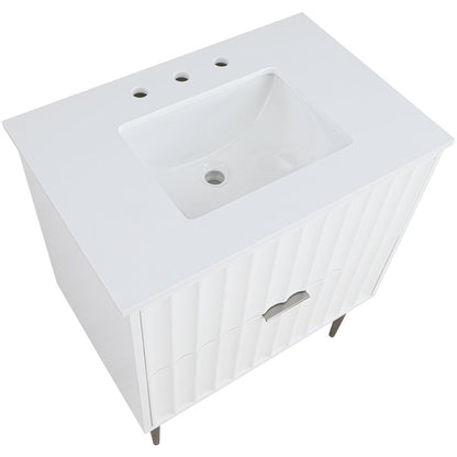 Modernist White Bathroom Vanity