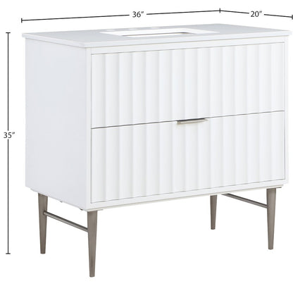 Modernist White Bathroom Vanity