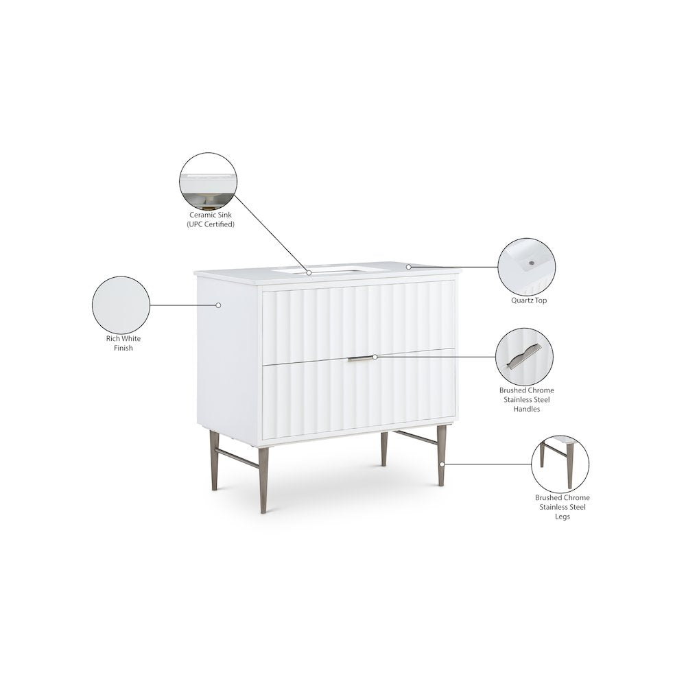 Modernist White Bathroom Vanity