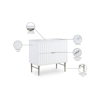 Modernist White Bathroom Vanity