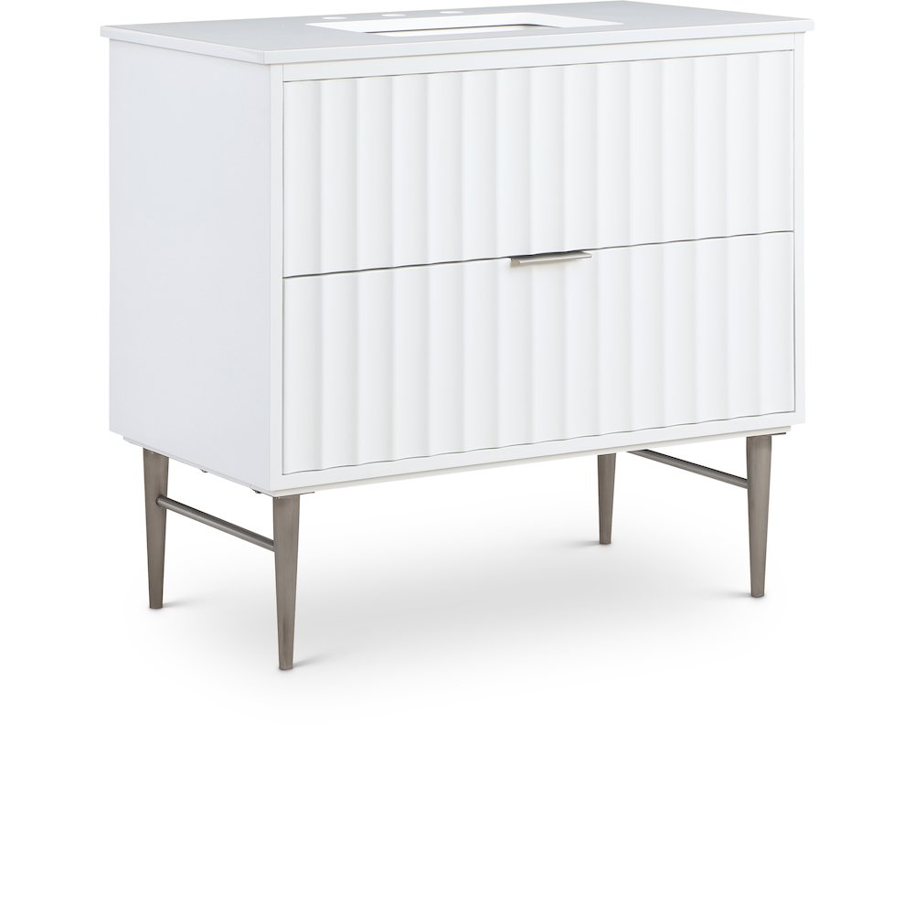 Modernist White Bathroom Vanity