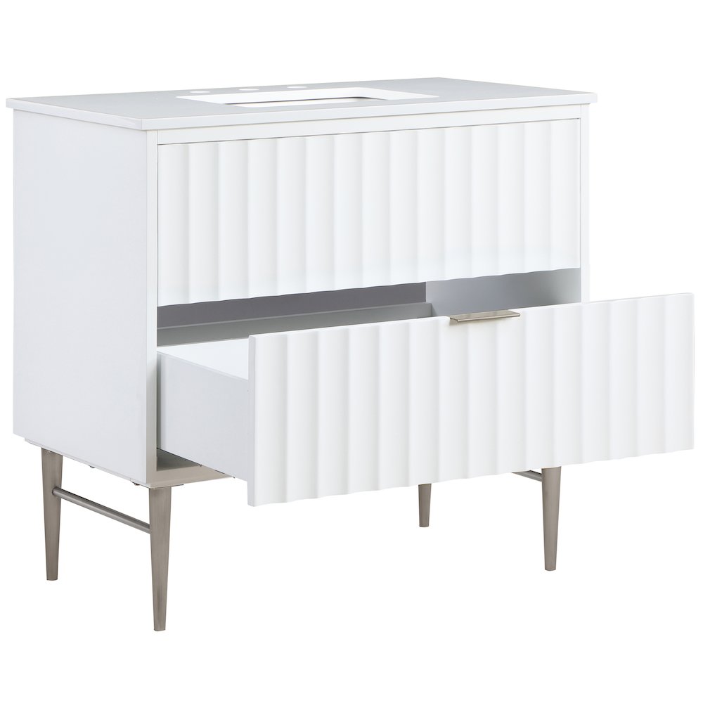 Modernist White Bathroom Vanity