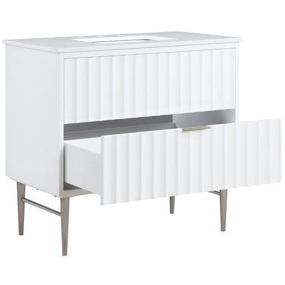 Modernist White Bathroom Vanity