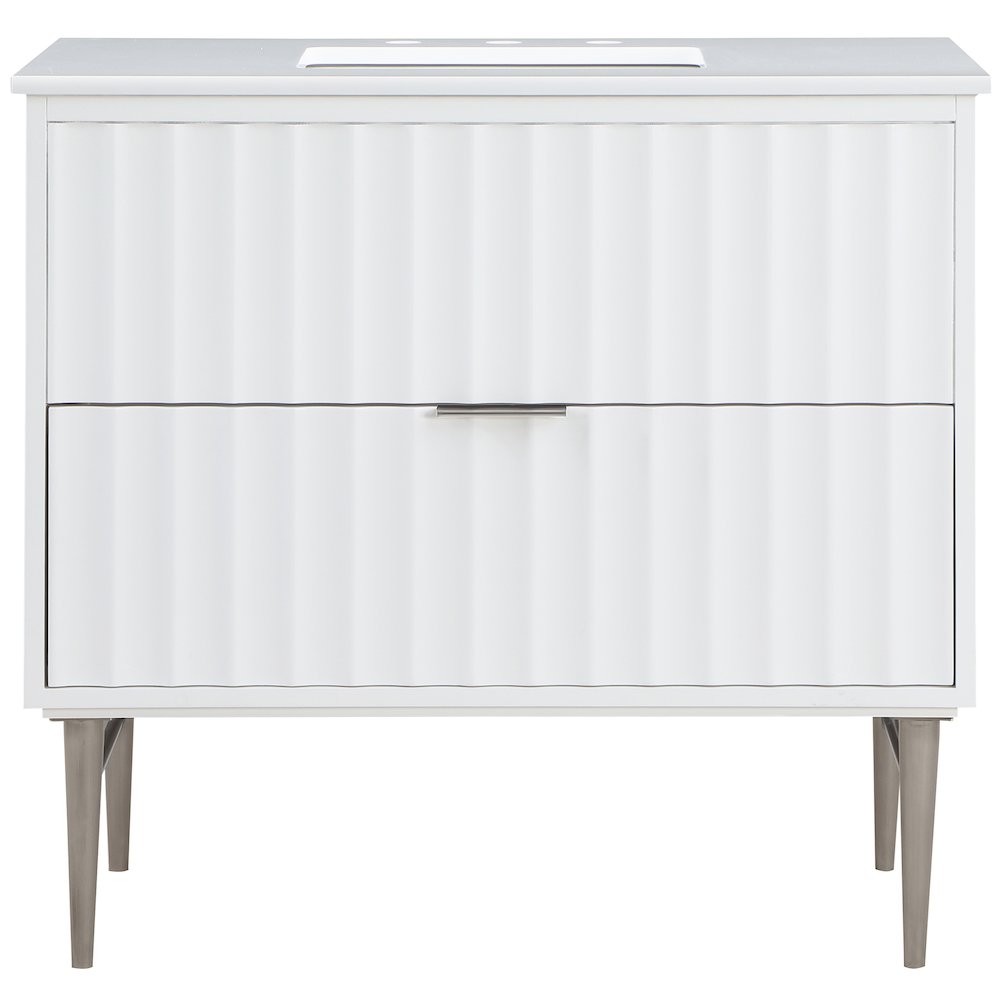 Modernist White Bathroom Vanity