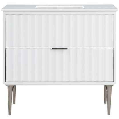 Modernist White Bathroom Vanity