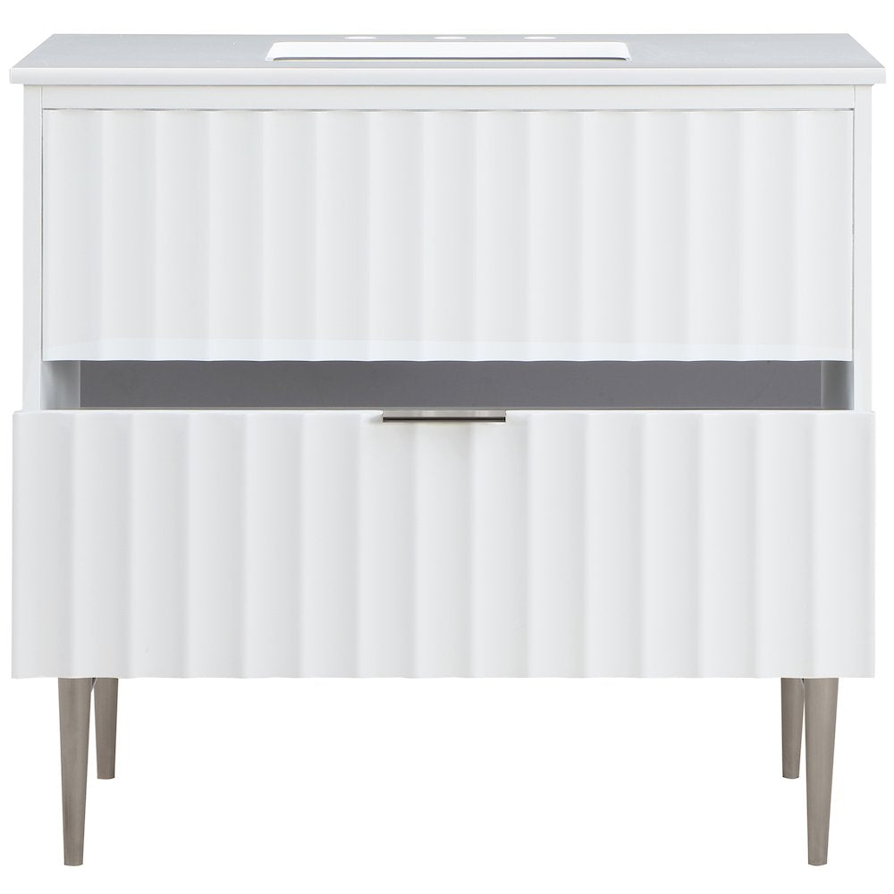 Modernist White Bathroom Vanity