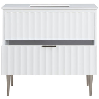 Modernist White Bathroom Vanity