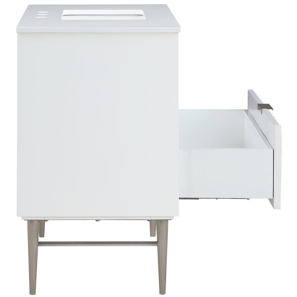 Modernist White Bathroom Vanity