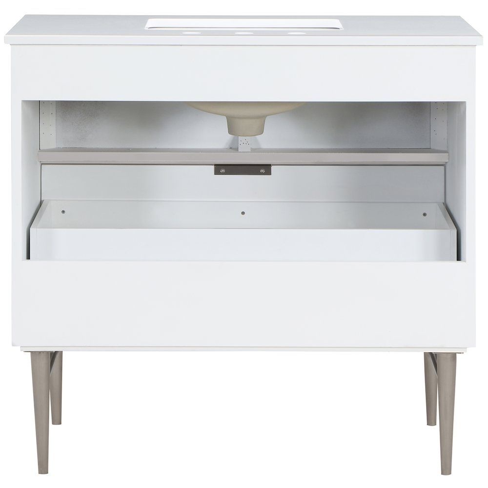 Modernist White Bathroom Vanity