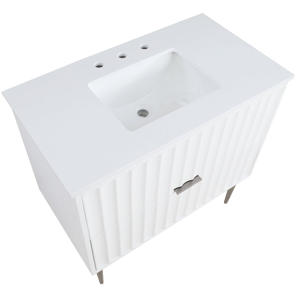 Modernist White Bathroom Vanity