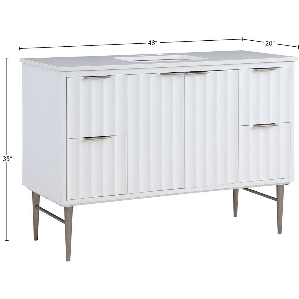 Modernist White Bathroom Vanity