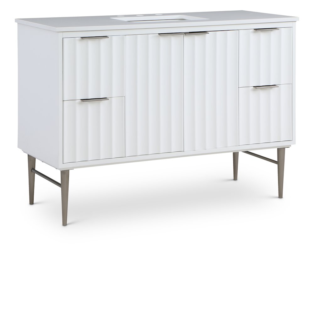 Modernist White Bathroom Vanity