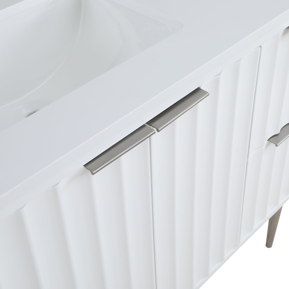 Modernist White Bathroom Vanity