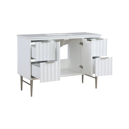 Modernist White Bathroom Vanity