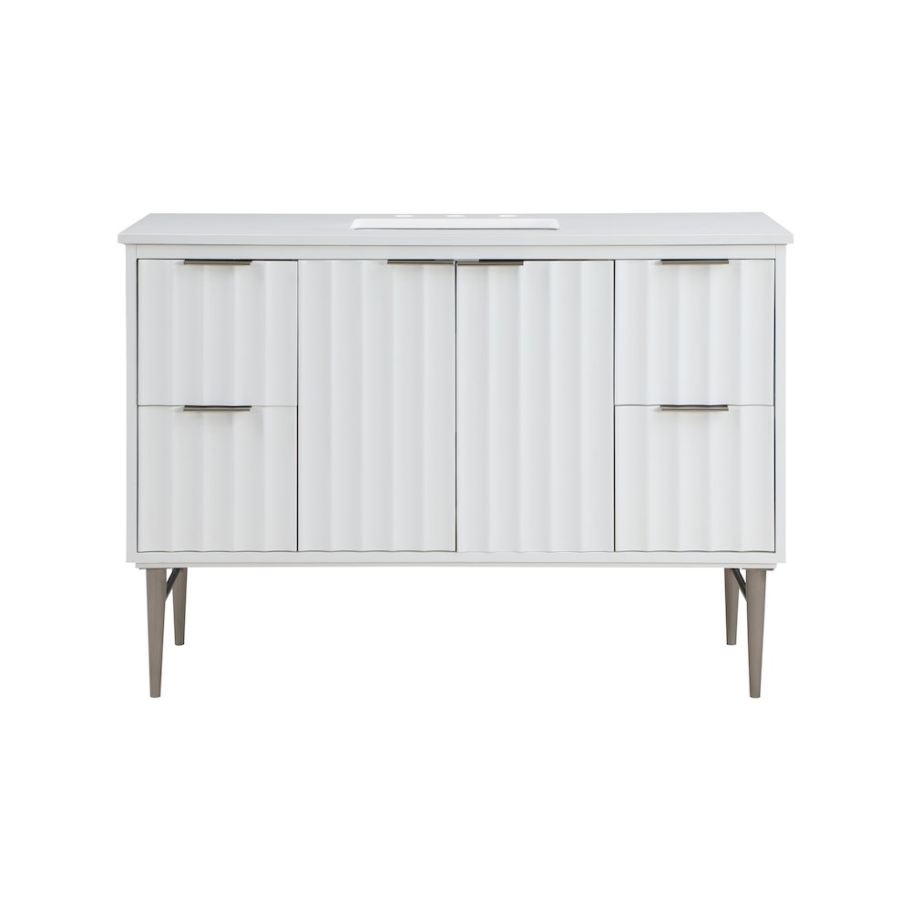 Modernist White Bathroom Vanity