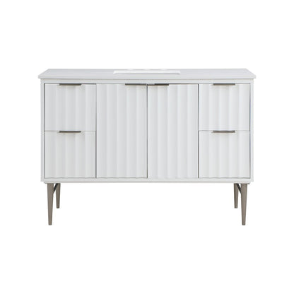 Modernist White Bathroom Vanity