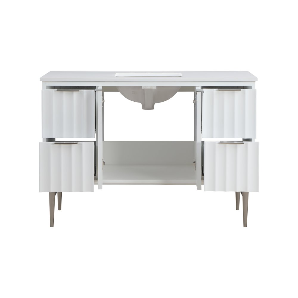 Modernist White Bathroom Vanity