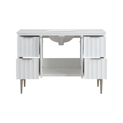 Modernist White Bathroom Vanity