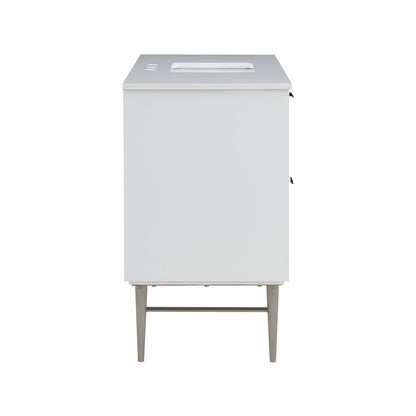 Modernist White Bathroom Vanity