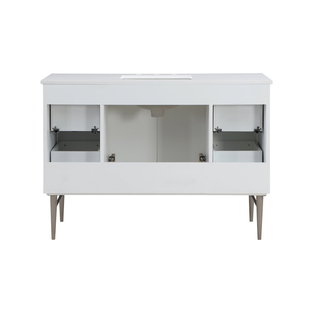 Modernist White Bathroom Vanity