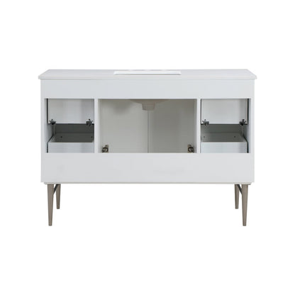 Modernist White Bathroom Vanity