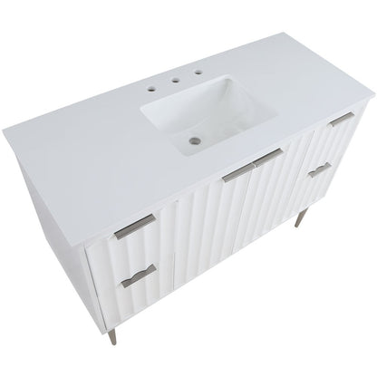 Modernist White Bathroom Vanity