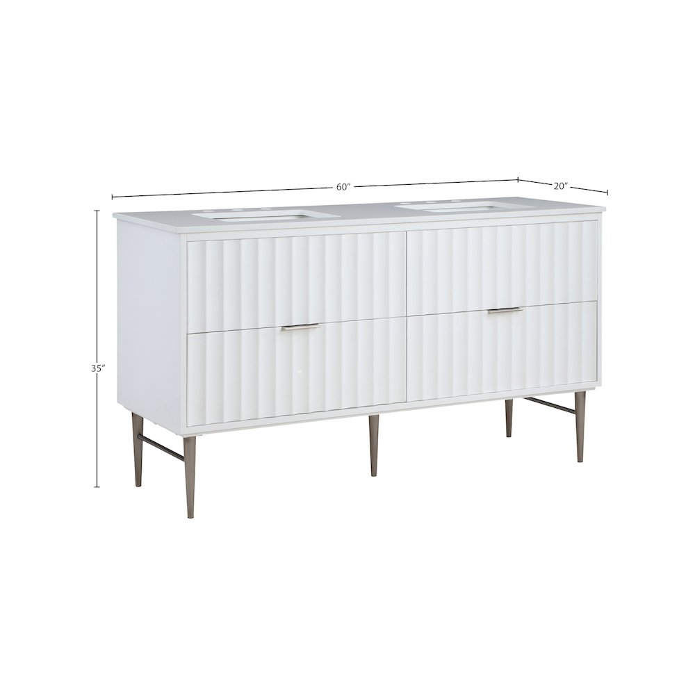 Modernist White Bathroom Vanity
