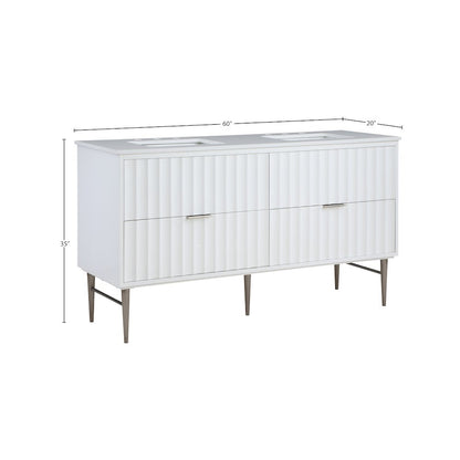 Modernist White Bathroom Vanity