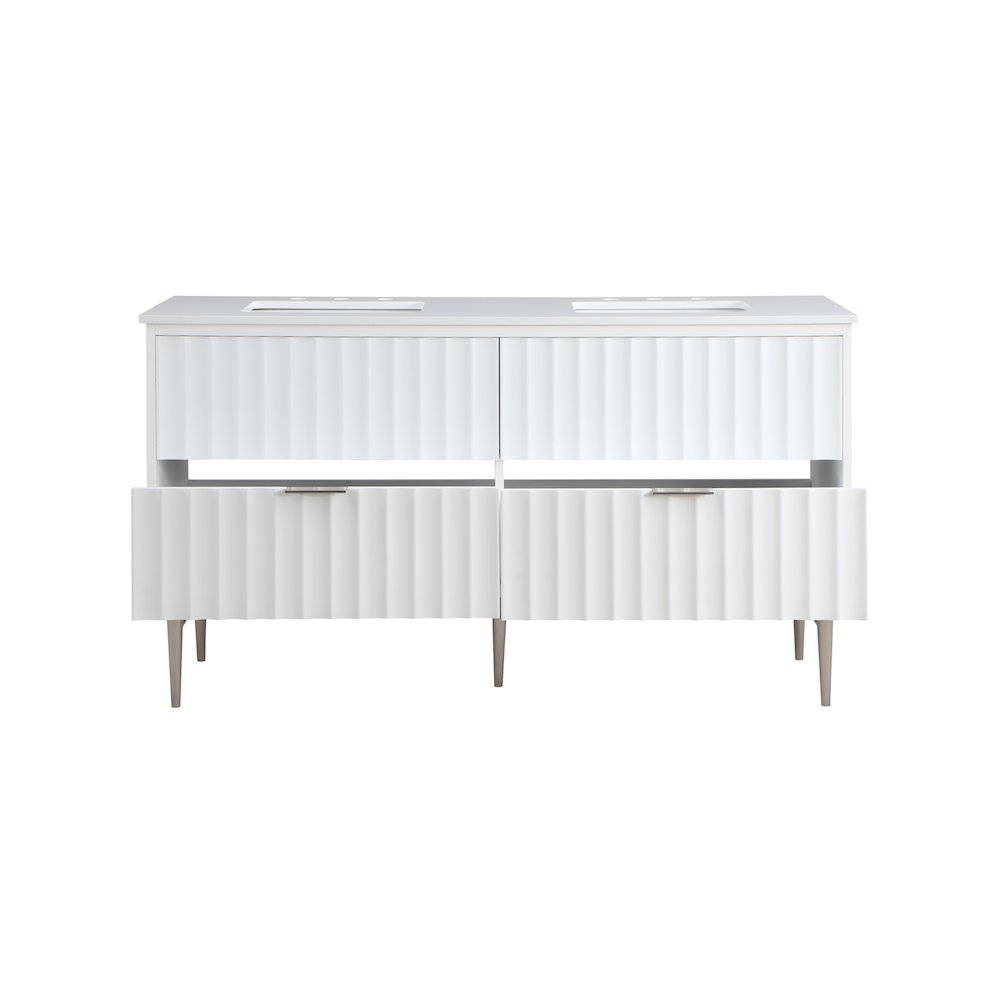 Modernist White Bathroom Vanity