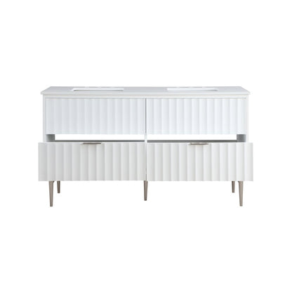 Modernist White Bathroom Vanity