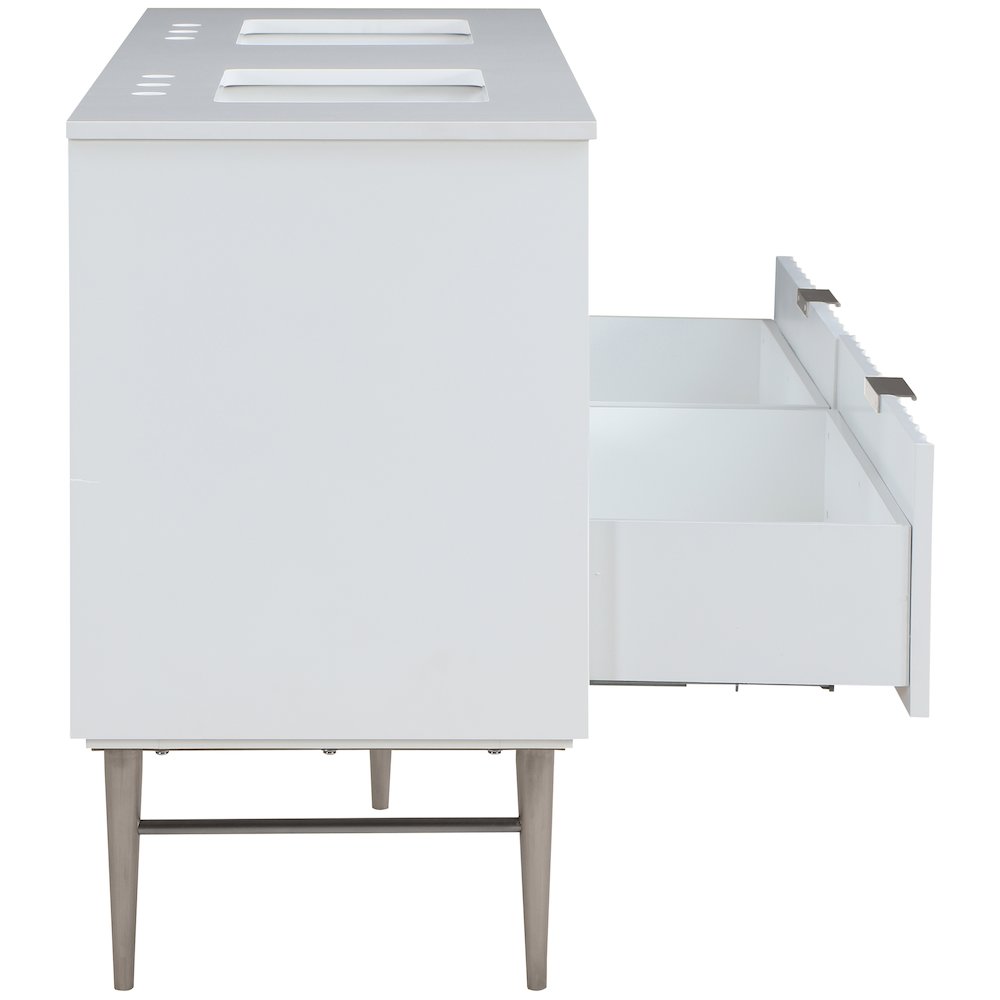 Modernist White Bathroom Vanity