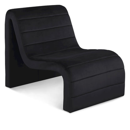 Ivy Black Velvet Accent Chair