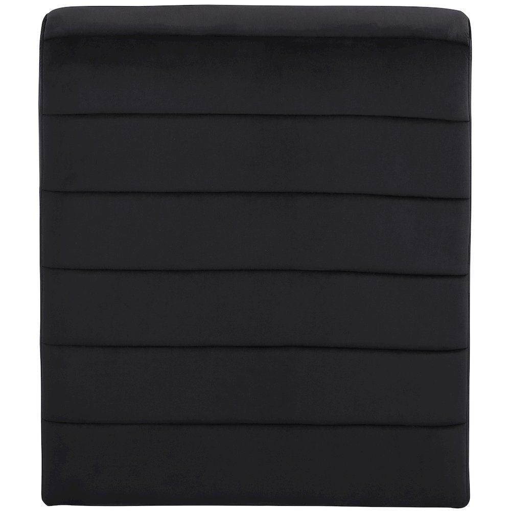Ivy Black Velvet Accent Chair
