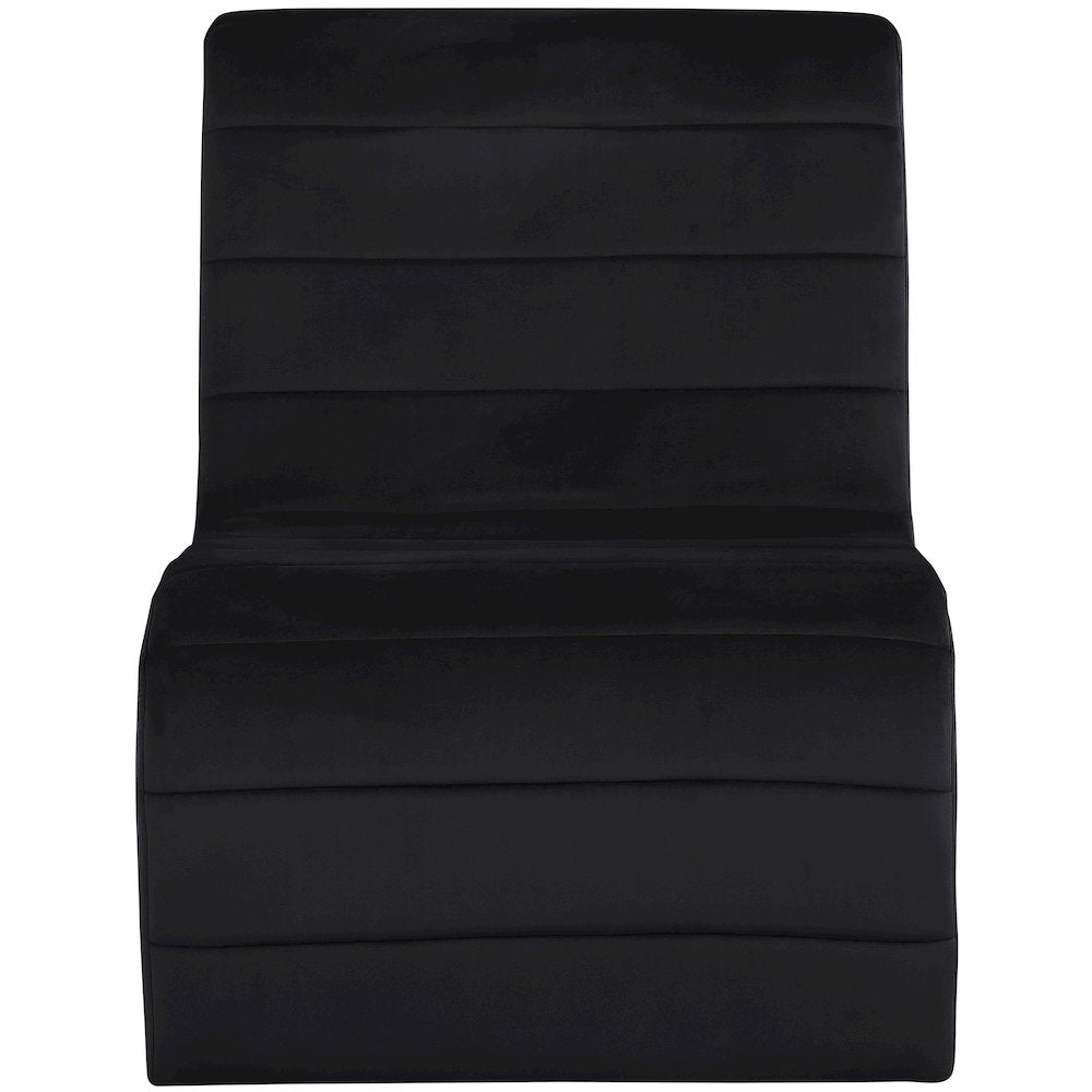 Ivy Black Velvet Accent Chair