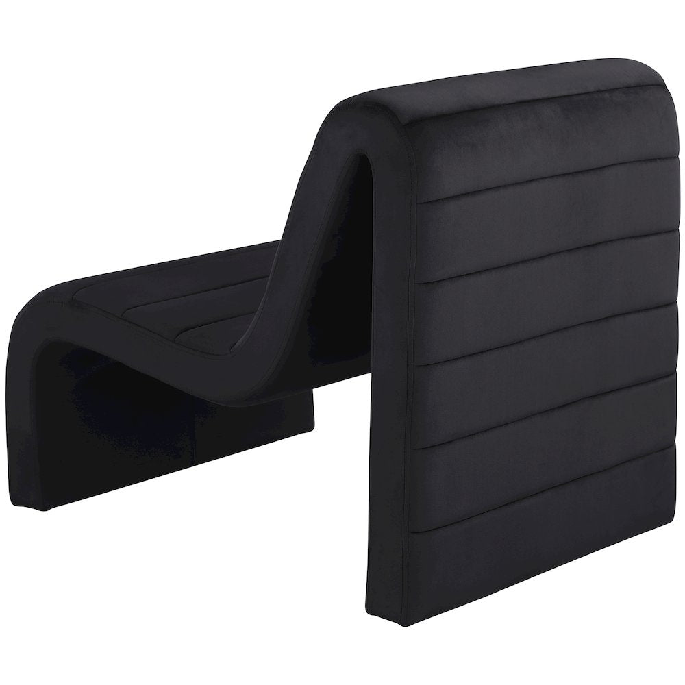 Ivy Black Velvet Accent Chair